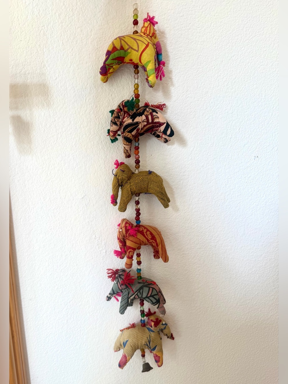 Handcrafted Multicolor Hanging Elephant Garland - Home Wall Decor